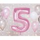 GoDan Balon foliowy cyfra 5 jasnoróżowa Smart 92cm
