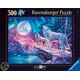 Ravensburger Puzzle 2D 500 ¦wiec±ce - Wilk w zorzy polarnej