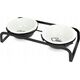 Barry King BARRY KING ZESTAW 2 MISKI                 CERAMICZNE+METALOWY STOJAK DLA KOTA 12cm