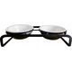 Barry King BARRY KING ZESTAW 2 MISKI                 CERAMICZNE+METALOWY STOJAK DLA KOTA 12cm