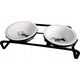 Barry King BARRY KING ZESTAW 2 MISKI                 CERAMICZNE+METALOWY STOJAK DLA KOTA 12cm