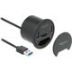 HUB USB Delock Delock 2 Port Tisch-Hub 2 x SuperSpeed USB Typ-A und Card Reader fur SD und Micro