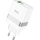 Ładowarka Hoco HOCO ładowarka sieciowa USB A + Typ C + kabel Typ C do Typ C PD QC3.0 3A 30W N21 biała