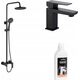Zestaw prysznicowy Invena SHOWER COLUMN DOKOS W BATH MIXER BLACK