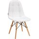 Activeshop 4Rico Krzesło skandynawskie QS-185 eco skóra białe