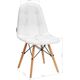 Activeshop 4Rico Krzesło skandynawskie QS-185 eco skóra białe