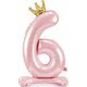 PartyDeco Stoj±cy balon foliowy 6 jasny róż 84cm