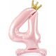 PartyDeco Stoj±cy balon foliowy 6 jasny róż 84cm