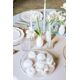 Party Deco ¦wieca pływaj±ca piwonia matowa biały 8cm 4szt
