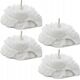Party Deco ¦wieca pływaj±ca piwonia matowa biały 8cm 4szt