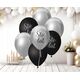 GoDan Balony B&C bukiet srebrno-czarny sto lat 7szt