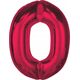 GoDan Balon foliowy cyfra 0 czerwona Smart 92cm