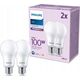 Signify Philips LED classic Lampe 100W E27 Kaltweiß 1521lm matt 2er  P
