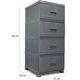 Triton Komoda RATTAN 38x45x90 szara