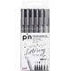 UNIBALL Uni - Fineliner, Hard Lettering Set (6 pcs) (401236) /Arts and Crafts