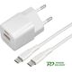 Ładowarka 4smarts 4smarts VoltPlug Duos Mini PD 20W + USB-C Kabel, weiß