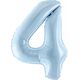 Party Deco Balon foliowy 4 jasny niebieski 72cm