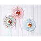 PartyDeco Rozety dekoracyjne Konie 35cm 3szt