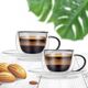 Orion Filiżanki termiczne ze spodkiem z podwójną ścianką do kawy espresso DOUBLE 90 ml 2 szt.