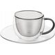 Orion Filiżanki termiczne ze spodkiem z podwójną ścianką do kawy espresso DOUBLE 90 ml 2 szt.