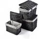 Lumarko Komplet 3 Kufrów Wiklinowych 58x38x38/51x32x32/44x26x26cm Lumarko!