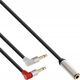 InLine InLine® Slim Audio Plane headphone adpter cable, 2x 3.5mm M to 3.5mm F 3pin, 0.15m