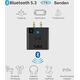 InLine InLine® Airplane Bluetooth Audio Transmitter, BT 5.0, aptX HD/LL, Flight Adapter with Charging Case