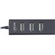 InLine InLine® USB 2.0, 4-Port Hub, USB-C male to 4x USB-A female, black, 15cm, slim design