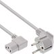 Kabel zasilający InLine InLine® Power cable, Schutzkontakt CEE7/7 angeled to 3pin IEC-C13 angeled, grey, 0.5m