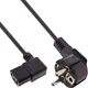 Kabel zasilający InLine InLine® Power cable, Schutzkontakt angled to C13 left angeled, black, 5m