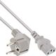 Kabel zasilający InLine InLine® Power cable, Schutzkontakt angled to 3pin IEC C13, grey, 1,0m