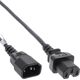 Kabel zasilający InLine 35pcs. pack Bulk-Pack InLine® Power Cable extension C15 straight to C14 socket straight black 2m