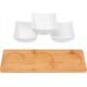 Excellent Houseware Miseczki na przekąski porcelanowe białe 30 cm 4 el.