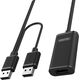 Kabel USB Unitek USB-A - USB-A 10 m Czarny (Y-278)