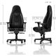 Fotel Noblechairs ICON z prawdziwej skóry - czarny (GAGC-090)