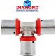Diamond TRÃJNIK ZAPR. EN 1254-8, 20X20X20.POTRÃJNY PEX-AL-PEX CHROM