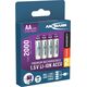 Ansmann ANSMANN 1312-0036 Li-Ion rechargeable batteries Mignon AA type 2000 (min. 1800 mAh) 4-pack box