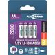 Ansmann ANSMANN 1312-0036 Li-Ion rechargeable batteries Mignon AA type 2000 (min. 1800 mAh) 4-pack box