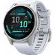 Zegarek sportowy Garmin Garmin Fenix 8 43 mm AMOLED Srebrny z białym paskiem [010-02903-00]
