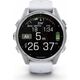 Zegarek sportowy Garmin Garmin Fenix 8 43 mm AMOLED Srebrny z białym paskiem [010-02903-00]