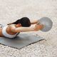 Rebel Mini piłka gimnastyczna do pilates rehabilitacyjna 25cm z pompką ręczną, kolor szary , REBEL ACTIVE