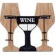 Home Styling Collection Wieszak na butelki wina drewniany metalowy 40x11x35 cm
