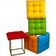 Triton Puf-transformator 5w1 - 5 taboretów w 1 pufie multicolor