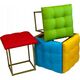 Triton Puf-transformator 5w1 - 5 taboretów w 1 pufie multicolor