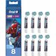 Końcówka Braun Braun Oral-B Kids Spiderman 8-piece brush attachment (white, frustration-free packaging)