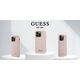 Guess Guess GUHCP16XSMBSLP iPhone 16 Pro Max 6.9" różowy/pink hardcase Silicone Script Metal Logo & Frame