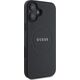 Guess Guess GUHMP16SPGHSMMK iPhone 16 6.1" czarny/black hardcase Grained Gold Ring MagSafe