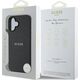 Guess Guess GUHMP16SPGHSMMK iPhone 16 6.1" czarny/black hardcase Grained Gold Ring MagSafe