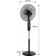 Wentylator Klausberg WENTYLATOR PODŁOGOWY Z PILOTEM I TIMEREM 40CM 50W KLAUSBERG KB-7718