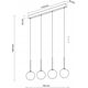 Lampa wisząca TKKRYWULT TK Lighting Martin 4503 lampa wisząca zwis 4x6W G9 czarna/biała